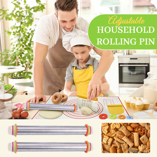 Adjustable household rolling pin